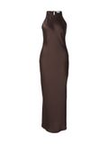 VILA VIRAVENNA S/L ANKLE DRESS - NOOS/DC - Dames - Maxi jurken - Coffee Bean - Maat 44