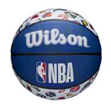 Wilson Basketbal, NBA All Team Model, Outdoor, Rubber, Maat: 7, Rood/Wit/Blauw