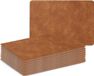 Zeller Placemats - 10x - lederlook - cognac kleur - 42 x 30 cm - tafel dekken - onderleggers
