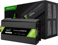 EcoLine - Omvormer 24V Naar 230V - 3000w Vermogen 6000w Piek- Zuivere sinus - Spanningomvormer - Remote Controlled