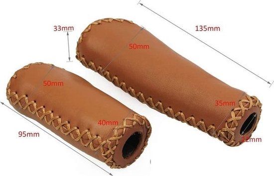 Philippe Sail Gripps Fiets Handvatten - Caramel Brown - Microfiber - 13cm - Ergonomisch