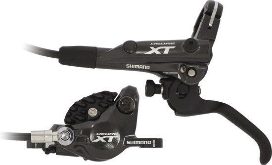 Shimano Deore XT BR-M8000 schijfrem met koelvinnen voorwiel met J02A hars zwart
