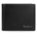 Pepe Jeans Luton Horizontale portemonnee met uitneembare portemonnee, zwart, 11 x 8,5 x 1 cm, leer