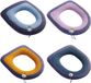 Non-branded Toilet seat cover - Universal mat - Thicker and washable - White
