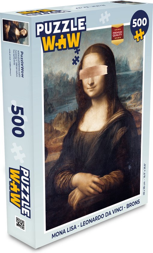 MuchoWow Puzzel Mona Lisa - Leonardo da Vinci - Brons - Legpuzzel - Puzzel 500 stukjes