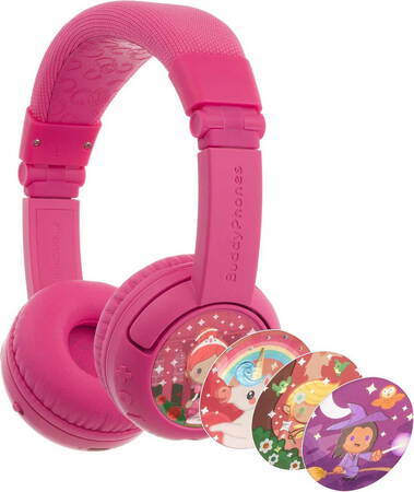 BuddyPhones Play+ draadloze hoofdtelefoon voor kids - Roze roze