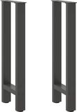 Pieds de table console Bol 2 pièces 28x(72-73) cm acier anthracite