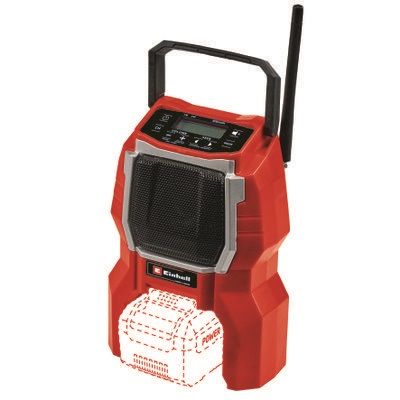 Einhell TC-RA 18 Li BT Draagbare Radio - Digitaal - Bluetooth - Zwart/Rood