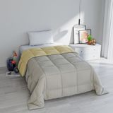 Italian Bed Linen ELEGANT Winter Quilt, Lichtgrijs/Crème, 170x260cm
