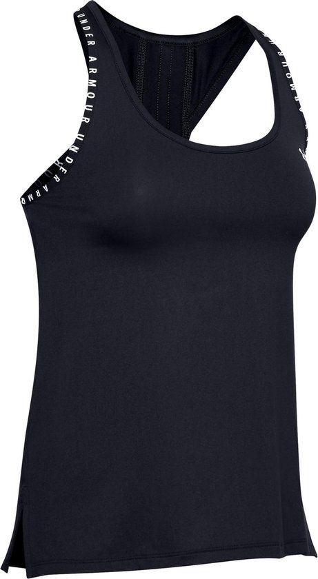 Under Armour Knockout Tank Dames Sporttop - Black / Black / White - XXL