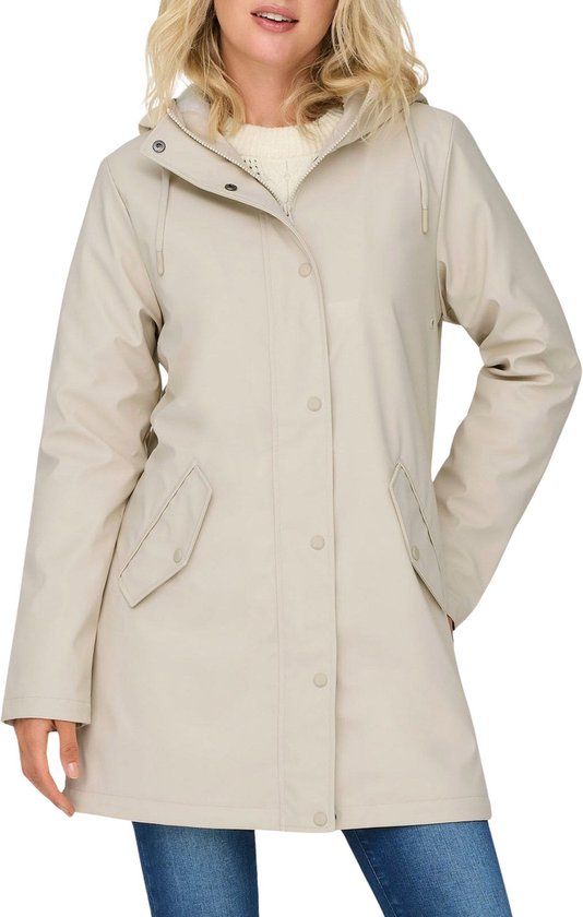 ONLY ONLSALLY RAINCOAT OTW NOOS Women's Jacket - Size S - Oatmeal;White Teddy