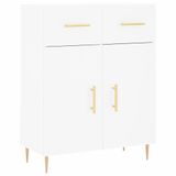 VidaXL Dressoir, wit, 69,5 x 34 x 90 cm, bewerkt hout