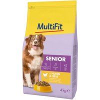 MultiFit MultiFit droogvoer hond senior Gevogelte en Rijst 4 kg