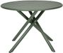 Hespéride Ronde tuintafel voor 4 personen van aluminium NEBULLIA lauriergroen