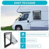 Merkloos / Sans marque Corvance B.V. Camperraam – Camper Uitzetraam – Caravan Raam – Motorhome Raam – Schuifraam – 45x50 cm – Aluminium Frame – Geïntegreerd Verduisteringsgordijn & Vliegenscherm