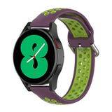 Samsung Galaxy sportbandje met gesp - Paars + groen - 40mm & 44mm