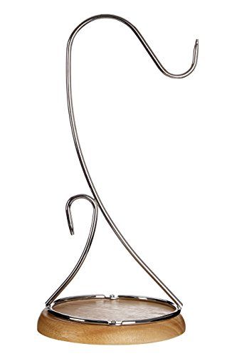 Premier Housewares Bananenhouder - Chroom/Hout - 35 x 16 x 16 cm