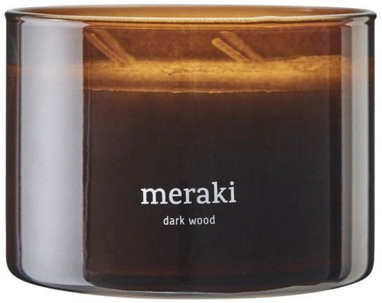 Meraki Home Kaars Cylinder Hout Amber 1 stuk(s)