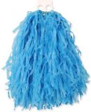 Merkloos Cheerball Blauwe Pompom Cheerleader Verkleed Accessoires - 28 cm - Kunststof - 2 Stuks