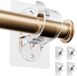 Set de 4 supports de tringle à rideaux auto-adhésifs sans perçage