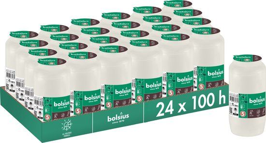 Bolsius Herdenkingslicht Wit 24 stuks 100 branduren