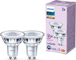 Philips LED Spot GU10 - 3.5W - Warm White - 2 Pack