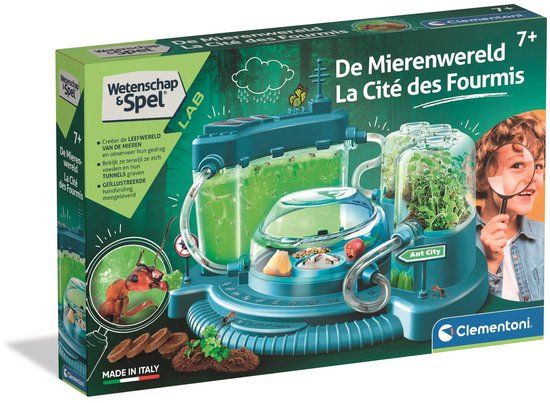 Clementoni Mierenwereld - Mieren Observeren in Drie Omgevingen - Educatief Insecten Speelgoed - Wetenschap en Spel - Experimenten voor Kinderen