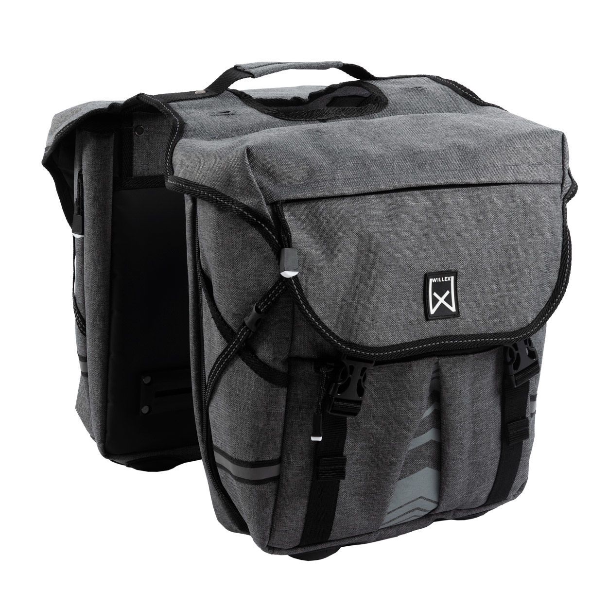 Willex Dubbele Systeem Tas Antraciet 20L - Achter - Stadsfiets