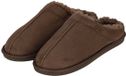 Apollo heren sloffen - taupe - suède buitenkant - met wol - instap - pantoffels 43-44