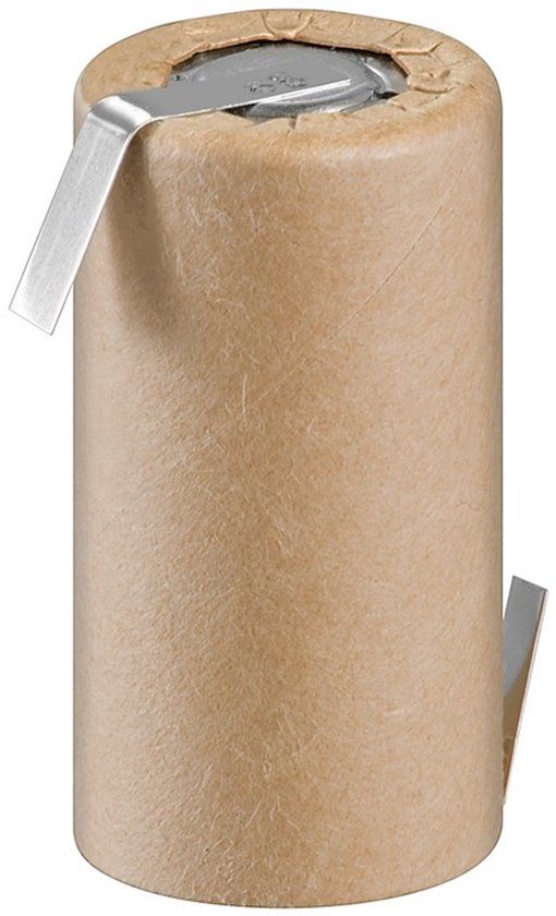 Goobay 72875 Sub-C, 1500 mAh, Solder tail (Z) Rechargeable NiMH Battery