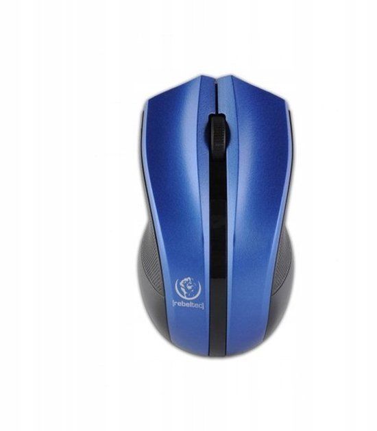 Optische Rebeltec GALAXY Serie - Draadloze Optische Muis - 1000DPI - 3 Knoppen - Blauw/Zilver