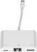 Avizar Adaptateur Lightning vers Ethernet / USB / USB C OTG, Blanc