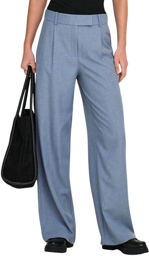 ONLY - ONLLINDA HW STR MEL PANTS TLR NOOS Dames Broek - Vintage Indigo Detail:MELANGE - M/32