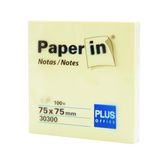 Plus Office Pos-Its zelfklevende notities, geel, 12 x 100 vellen (75 x 75 mm)