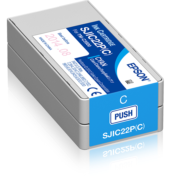 Epson SJIC22P(C): Ink cartridge for ColorWorks C3500 (Cyan)