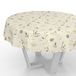 ANRO Nappe en toile cirée, nappe de jardin lavable, hydrofuge ronde 140 cm, bord coupé, Canada Floral