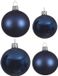 Kaemingk B.V. Ensemble complet de boules de Noël bleu foncé brillant/mat 38x pièces - 18x 4 cm et 20x 6 cm
