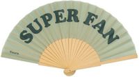 Fisura Handwaaier - Japanse handwaaier - super fan - hout/textiel - Lichtgroen
