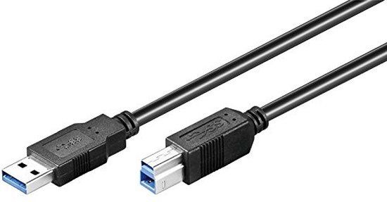 Ewent EW-100103-010-N-P USB-kabel 1 m USB 3.2 Gen 1 (3.1 Gen 1) USB A USB B Zwart