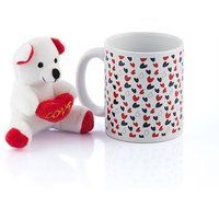 Hartjesmok met teddybeer liefde zwart
