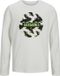 JACK&JONES - JJRAMP TEE LS CREW NECK JNR T-shirt garçon - Taille 152 - Coton - Cloud Dancer