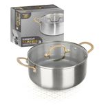 Tri Ply Tri Ply 3-laags braadpan 26 cm goud met deksel