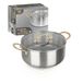 Tri Ply Tri Ply 3-laags braadpan 26 cm goud met deksel