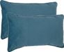 Atmosphera Bank/sierkussens huiskamer Sophia - 2x stuks - 30 x 50 cm - Blauw - polyester - met rits