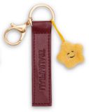 NICI sleutelhanger droomvrouw imitatieleren band rood 10cm met ster