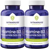 Vitakruid - Vitamine B3 Niacinamide 500 mg - 2 x 90 vegancapsules - Voordeelverpakking