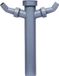 KIRCHHOFF ECO-SAVE KS dompelbuis, Gris, 1 1/2"BI x 250 mm, pour siphon DN 40 mm, avec raccord double appareil 3/4