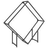 vidaXL - Brandhoutrek - 100x25x100 cm - Koudgewalst Staal - Zwart