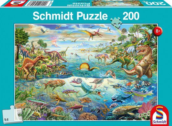 Ontdek de Dinosaurussen 200 stukjes Kinderpuzzel - 3+ jaar