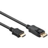 Allteq DisplayPort naar HDMI Kabel - 4K@30Hz - 3 meter - Zwart